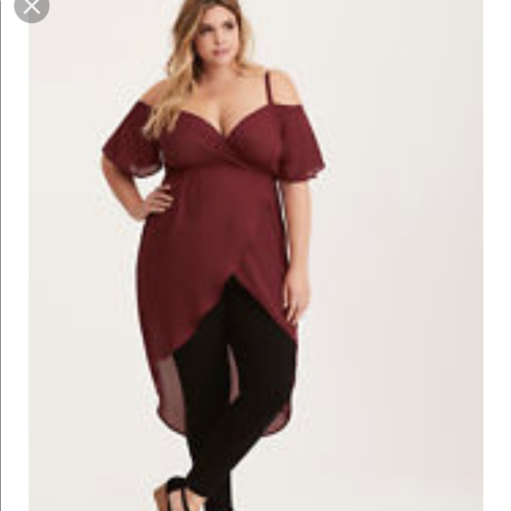 Torrid burgundy top